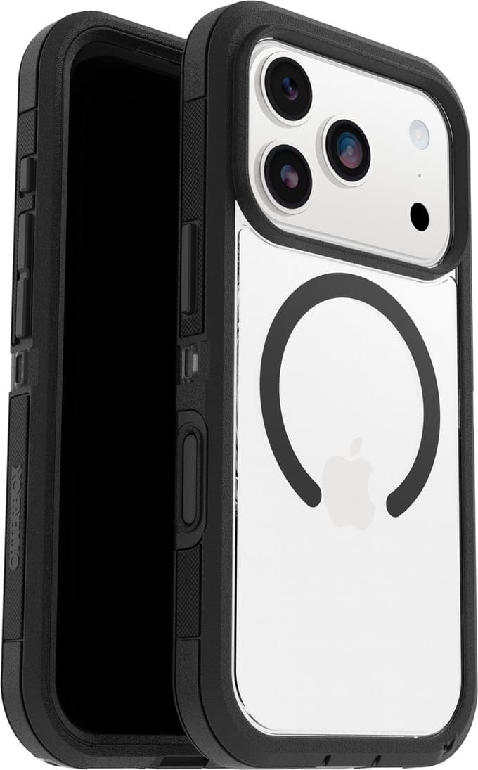 OtterBox Defender Pro XT Clear Camera Control mobiele telefoon behuizingen 16 cm (6.3") Hoes Zwart, Transparant