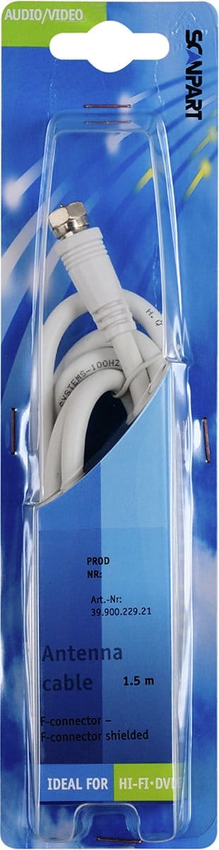 Bandridge - F-Connector Kabel - zwart - 1 meter