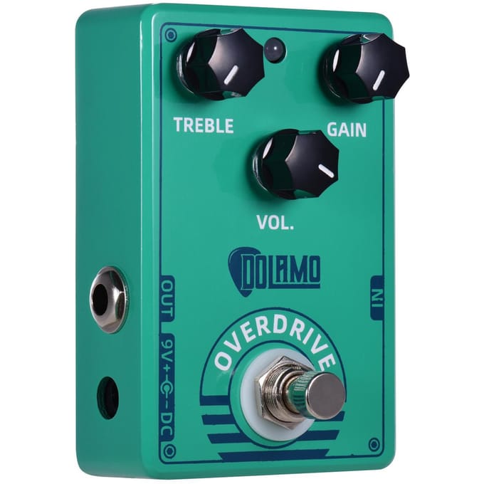 Dolamo D-12 overdrive gitaareffectpedaal met treble gain volumeregelaars True Bypass-ontwerp voor сyaan