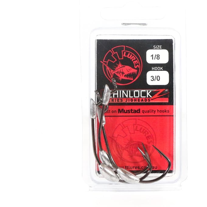 Tackle Tactics TT ChinlockZ verzwaarde wormhaak 1/8 oz 3/0 3/pack (0848)
