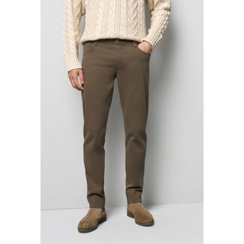 Meyer Broek M5 Slim Organic Cotton Gabardine Bruin / male