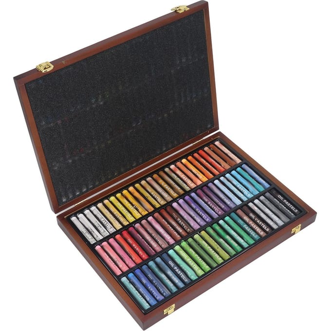 Oliepastelkrijt 72 Kleuren Sterke Hechting Multifunctioneel Draagbaar Zacht Oliekrijt voor Tekenen Schilderen black