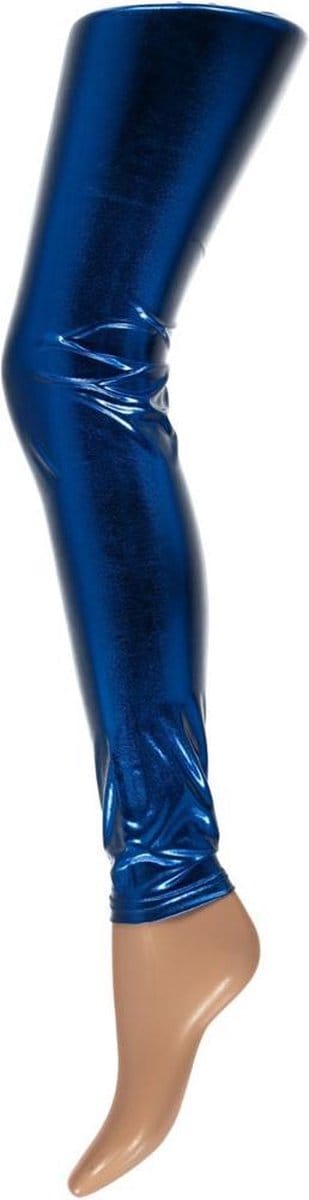 Legging lamee blauw maat L/XL