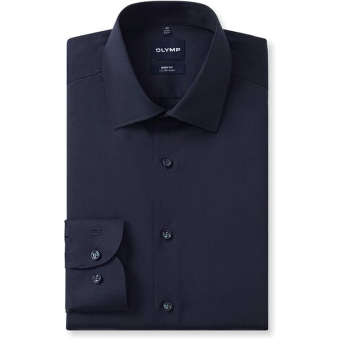 OLYMP Level Five Overhemd, Body Fit, New Kent, Marineblauw