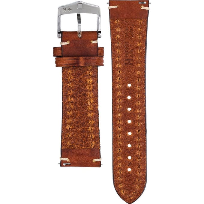 Hirsch Horlogeband -  Liberty Artisan Goudbruin - Leer - 24mm