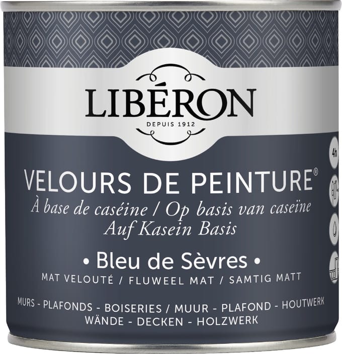 Liberon Velours De Peinture Muurverf - Mat - Bleu De Sèvres - 0,5l