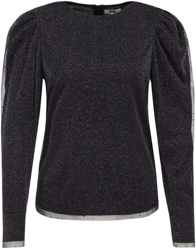 WE Fashion Dames T-shirt met glittergaren