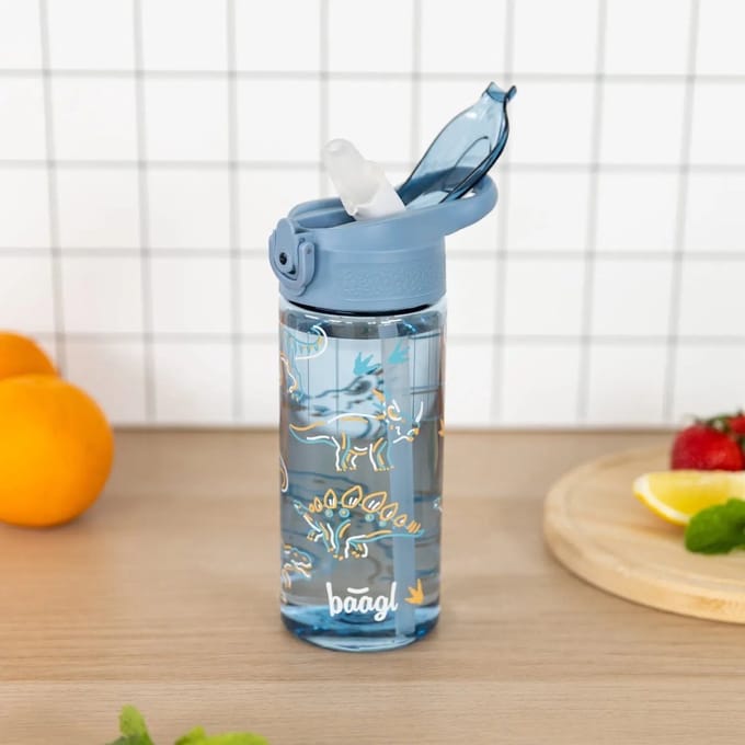 Baagl Dinosaurus Drinkfles 500ml met Rietje