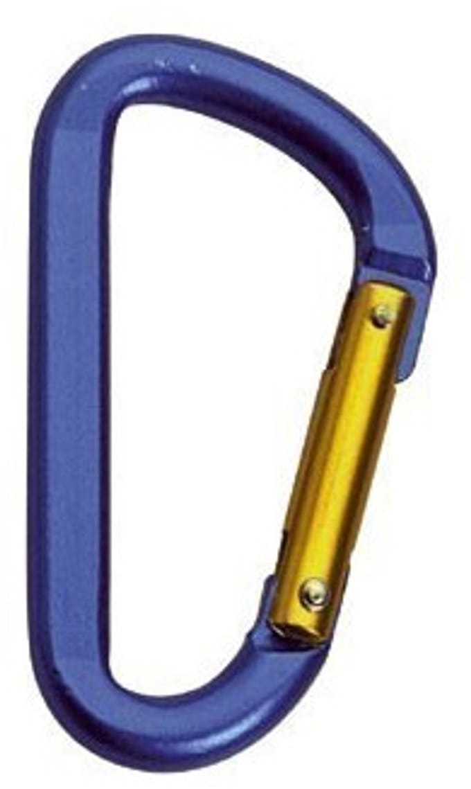 Karabijnhaak Plat 5mm aluminium donkerblauw