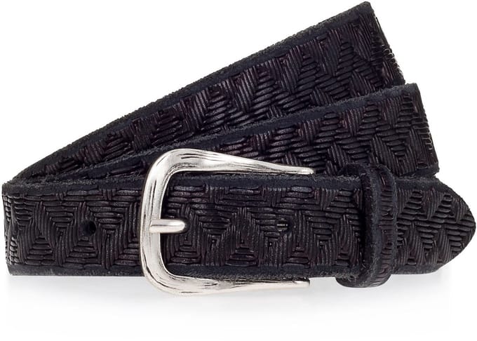 b.belt Riem Leer - Dames - 75 cm - schwarz