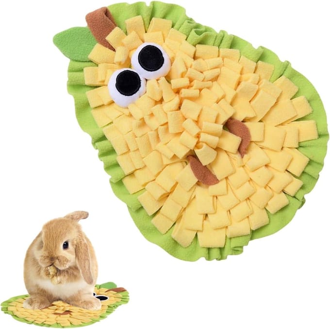 Puppy Snuffelmat - Voer Puzzel Speelgoed - Hond Trainen - Antislip Bodem - 25 x 20 cm - Geel