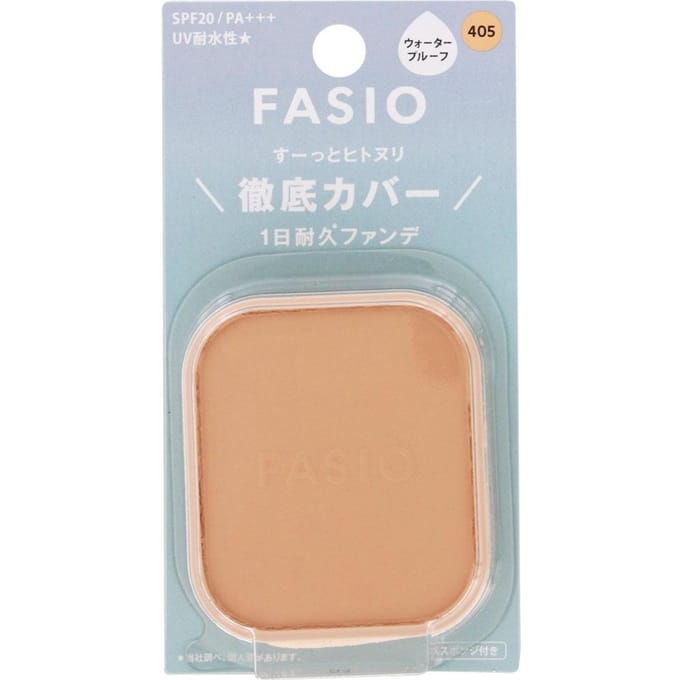 Kose - Fasio Hitonuri Cover Long-lasting Foundation SPF 20 PA+++ 405 Light Ochre 10g Refill