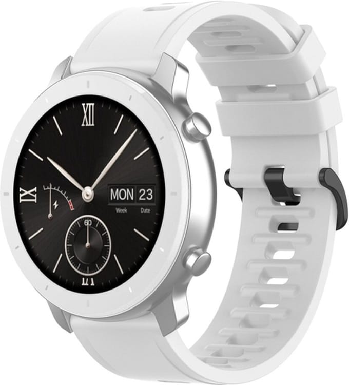 Siliconen bandje - geschikt voor Garmin Vivoactive 4 / Venu 2 / Venu 3 / Forerunner 255 / 265 - wit