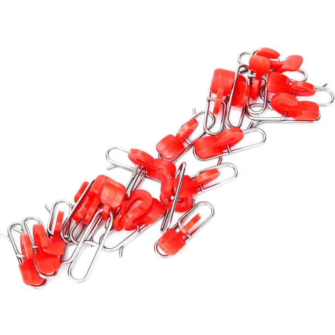 30 stuks Duurzame PE Lokaas Haken Clips Vis Haken Ontkoppelen Accessoires(rood) red