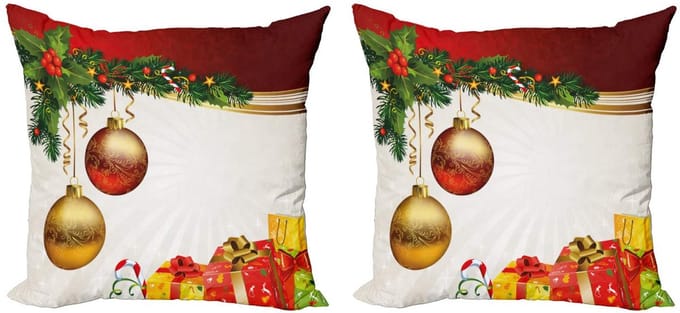 ABAKUHAUS Kussensloop Set 2x40x40 cm – Dubbelzijdig bedrukt – Multicolor