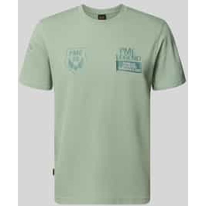 T-shirt met ronde hals en stitchings