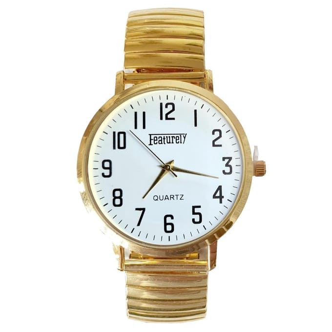 Fako - Horloge - Rekband - Featurely - 40mm - Goudkleurig