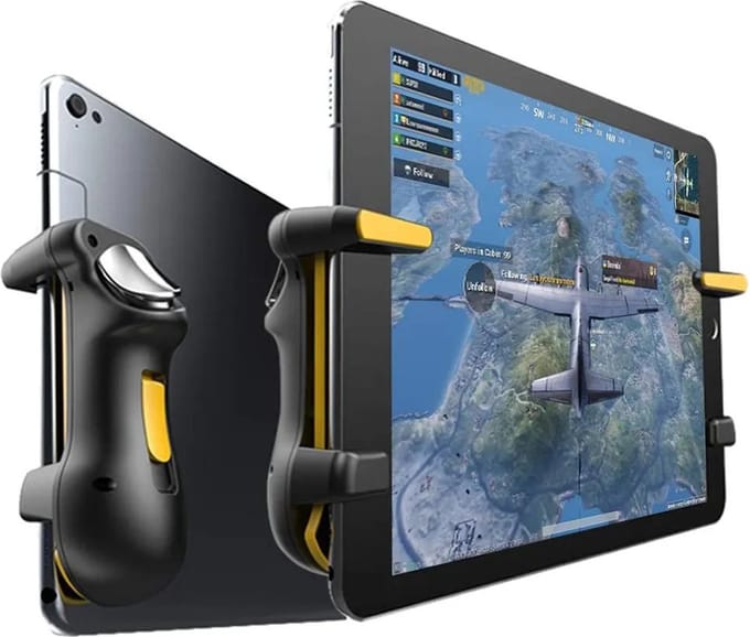 DrPhone TactPulse Pro - Game Trigger Controller set Tablet - Ingebouwde batterij 200mA - 6.5 tot 13 inch - Geschikt voor PUBG / Cod / Survival etc