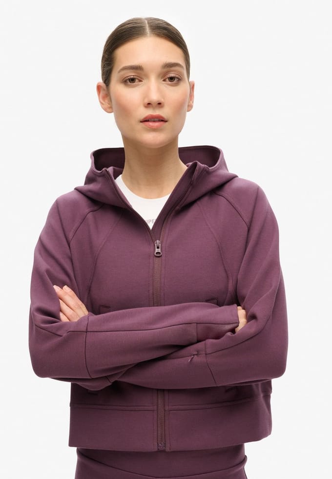 Superdry - Sport Tech Relaxed hoodie met rits - Dames - Hoodies