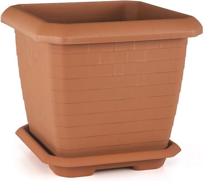 Vierkante Bloempot - terra cotta - 74.3L - 53x53x47 kruidenbak