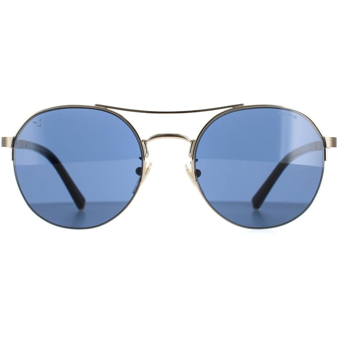 Police Aviator Mannen Shiny Light Gold Blue SPLA24 Lewis 03