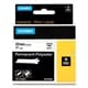 Labeltape dymo rhino industrieel polyester 24mm Zwart op wit