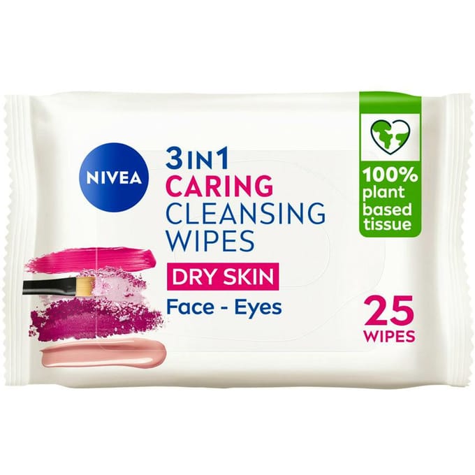NIVEA Gentle Cleansing Wipes Dry Skin 25 st