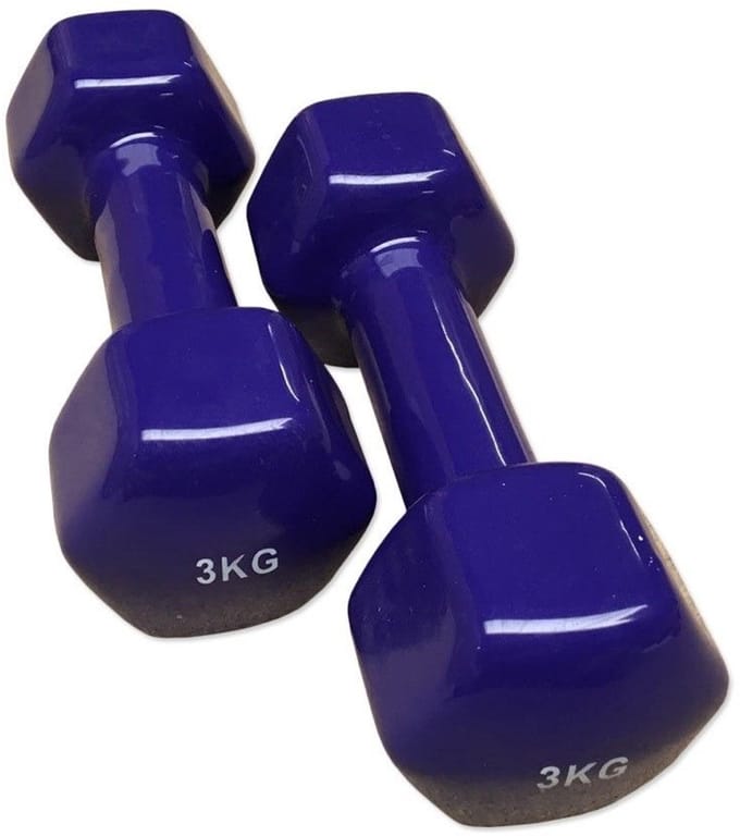 FysioSupplies - Vinyl Dumbbells Set 3 kg - Dumbbells