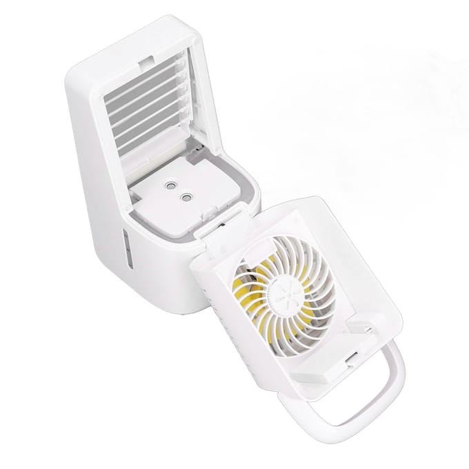 Mini climatiseur portable, refroidisseur d'air, ventilateur de charge USB extérieur, refroidisseur d'air oscillant gauche droite gray