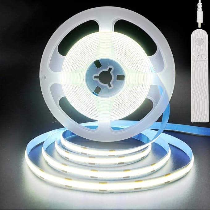COB LED Strip met Bewegingssensor en Tijdvertraging - 3 Meter - Koele Witte Verlichting