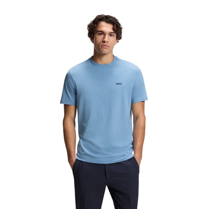Boss Oversized T-shirt voor heren met Tchup-logo (Lichtblauw)