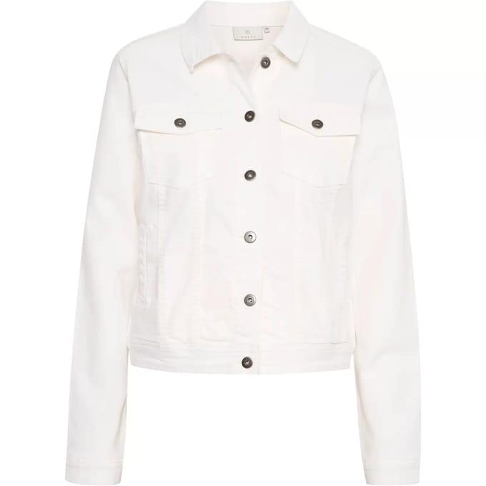 Kaffe KAzelina Denim Jacket Dames Jas - Chalk