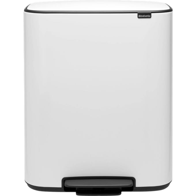 Brabantia Bo Prullenbak - 2 x 30 liter - Afvalscheiding - White