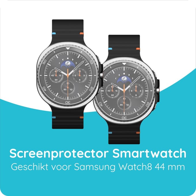 Just in Case screenprotector geschikt voor Samsung Galaxy Watch 8 44mm - 2 stuks - Gehard Glas