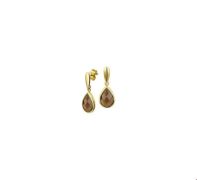 Geelgouden Oorhangers rookkwarts 4017177