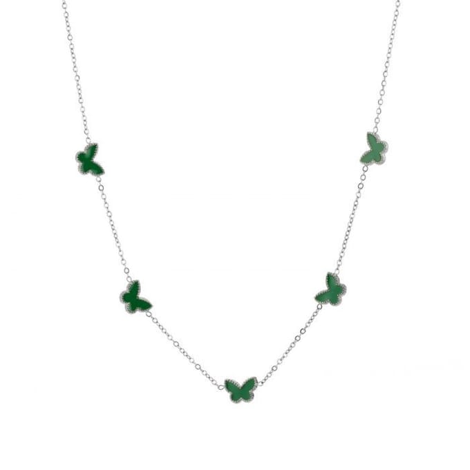 ketting met vlinders - RVS - cadeau tip