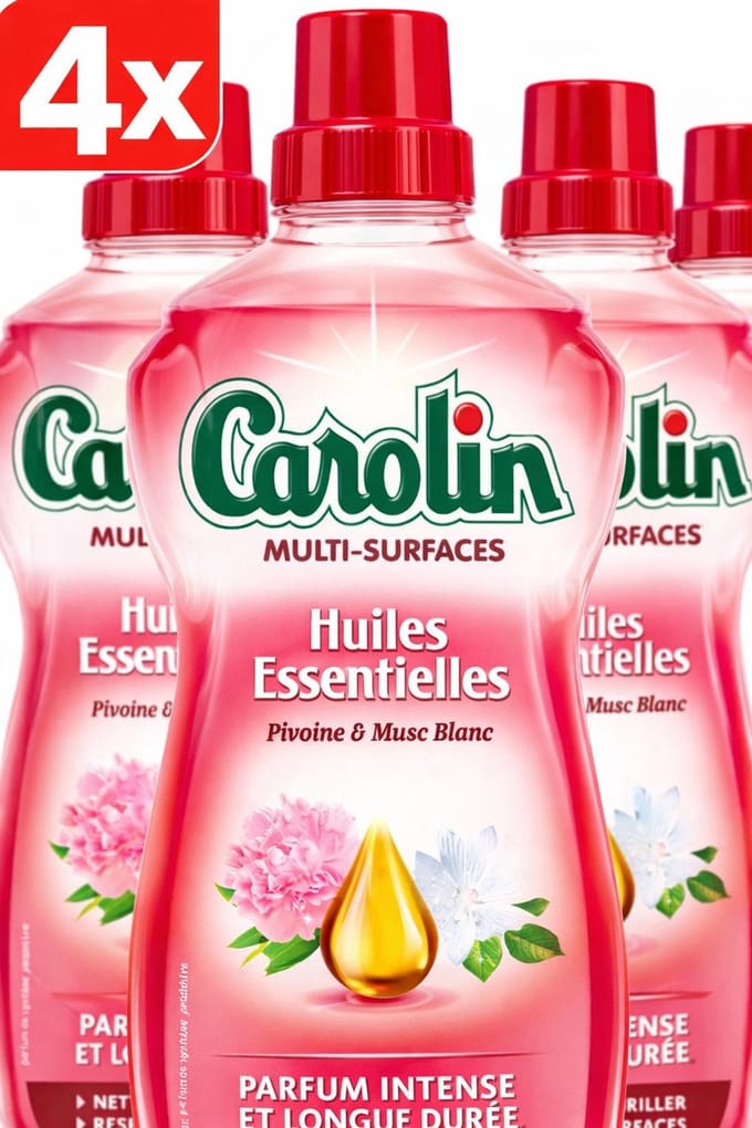 4 x Carolin - Allesreiniger - Pioen & Witte Musk - 1L