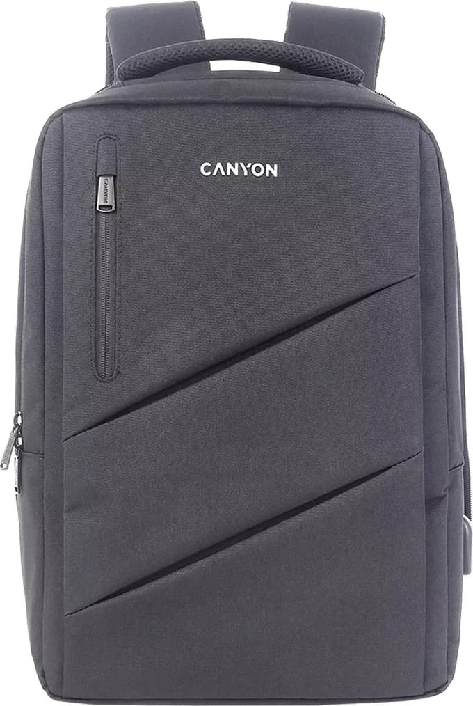 Canyon BPE-5 - Laptop Rugzak - USB-A - 15,6 inch - Grijs