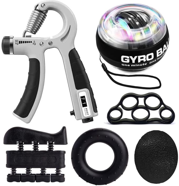 Unyqoos® Complete set van hand- en polstrainers voor spieropbouw en stressvermindering