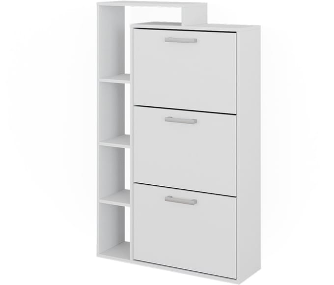 Vicco Orlando Schoenenkast – 80 x 128.3 cm met 3 compartimenten Wit