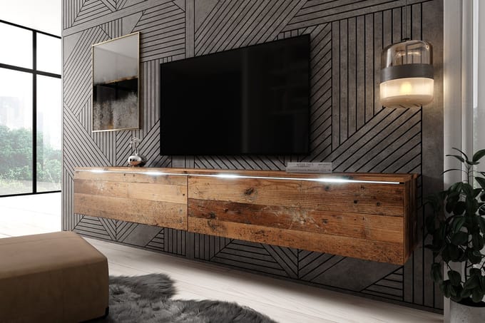 Meubella - TV-Meubel Dixon - Old wood - 180 cm