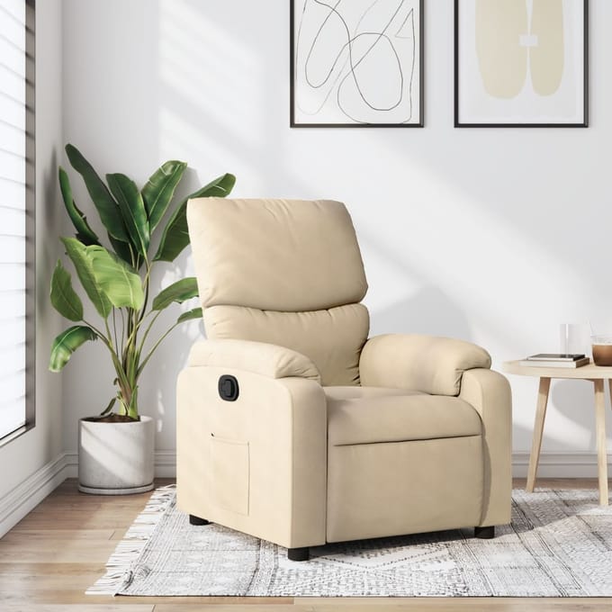 vidaXL - Relaxfauteuil - Crème - Stof