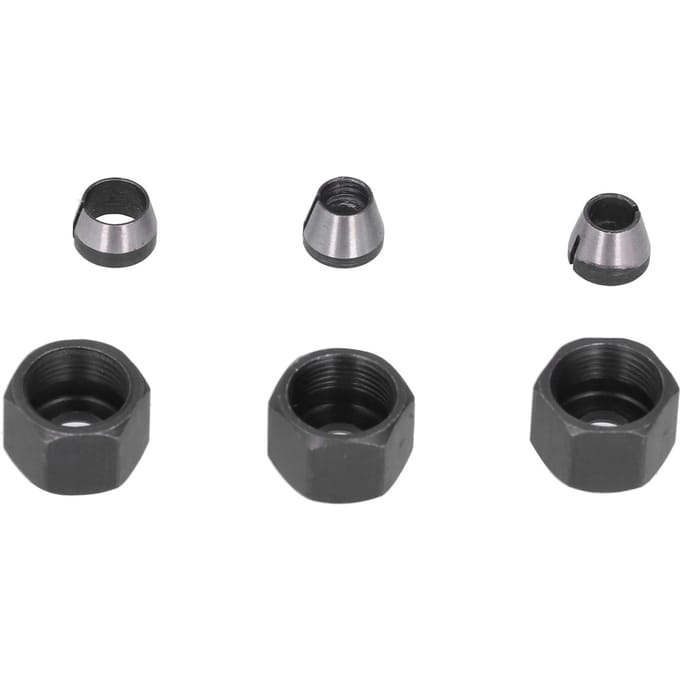 6 Stuks Router Collet Adapter Koolstofstaal 6mm 6.35mm 8mm Set Kit met Moer voor Trimmer