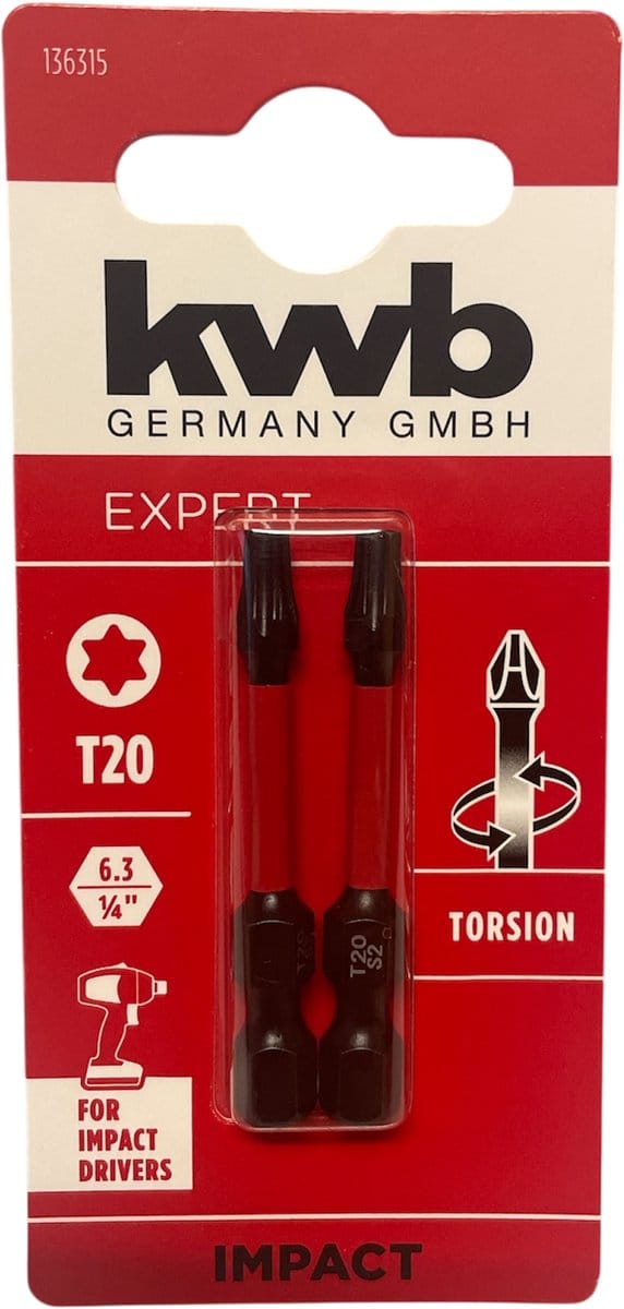 KWB 2 bitjes torsion 50 mm T20 s2