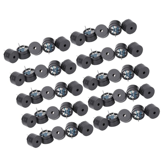 50 Stuks Passieve Buzzer Elektromagnetisch Type 16ohm AC 2KHz 3V 5V 9V 12V Buzzer zwart