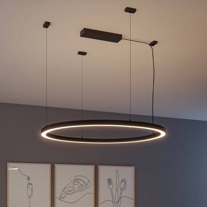 Paulmann afdekking Linion, zwart, bocht 90°, kunststof