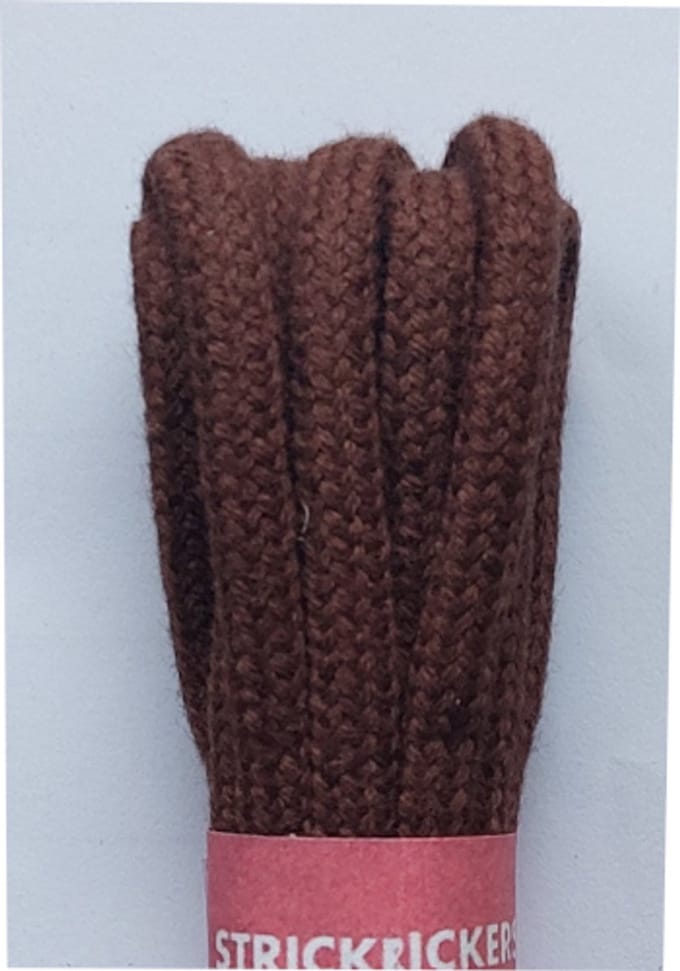 Strickers Veter - Middel Bruin - Extra Dik Rond - Lengte 120 cm - Dikte 4,5 mm - Schoenveter