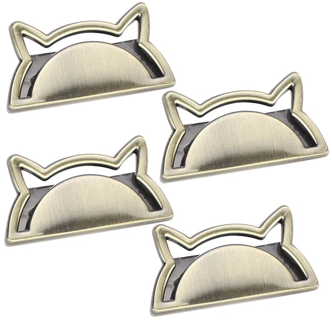 4 Set Metalen Decoratieve Gesp Katclip Stopper Lederwaren Bagage Jeans DIY AccessoiresBrons beige
