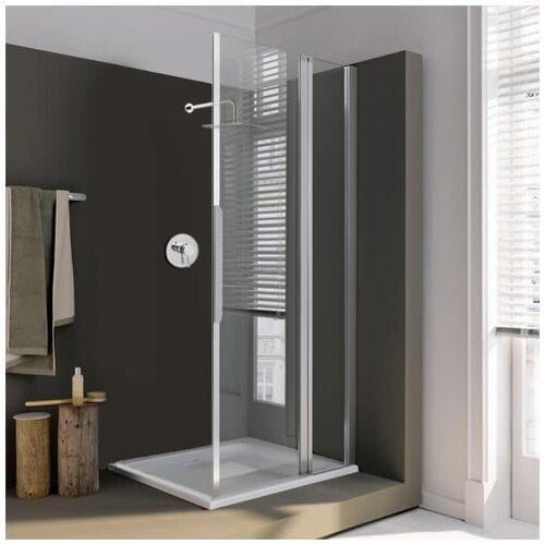 Koralle myDay swing door EPFS corner entry 80 cm with fixed element right VB01608020AA1