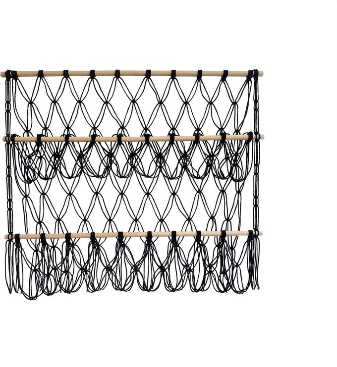 Knuffeldier Hangmat - Speelgoednet voor Kinderkamer - Zwart